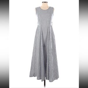 HUNTER BELL Blue and White Striped Maxi Dress